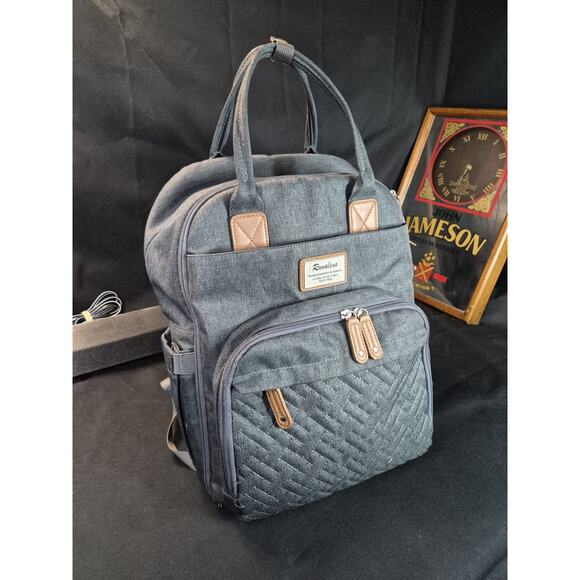 Popular Ruvalino Travel Diaper Bag Backpack - Gray With Changing Pad.. - Picture 3 of 9